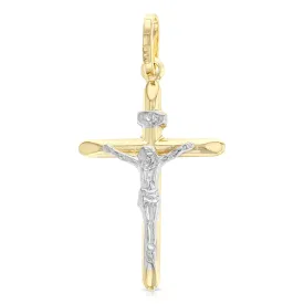 14K Gold Crucifix Cross Religious Pendant