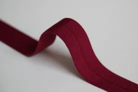 18mm Stretch Fold-Over Binding - Wine Red