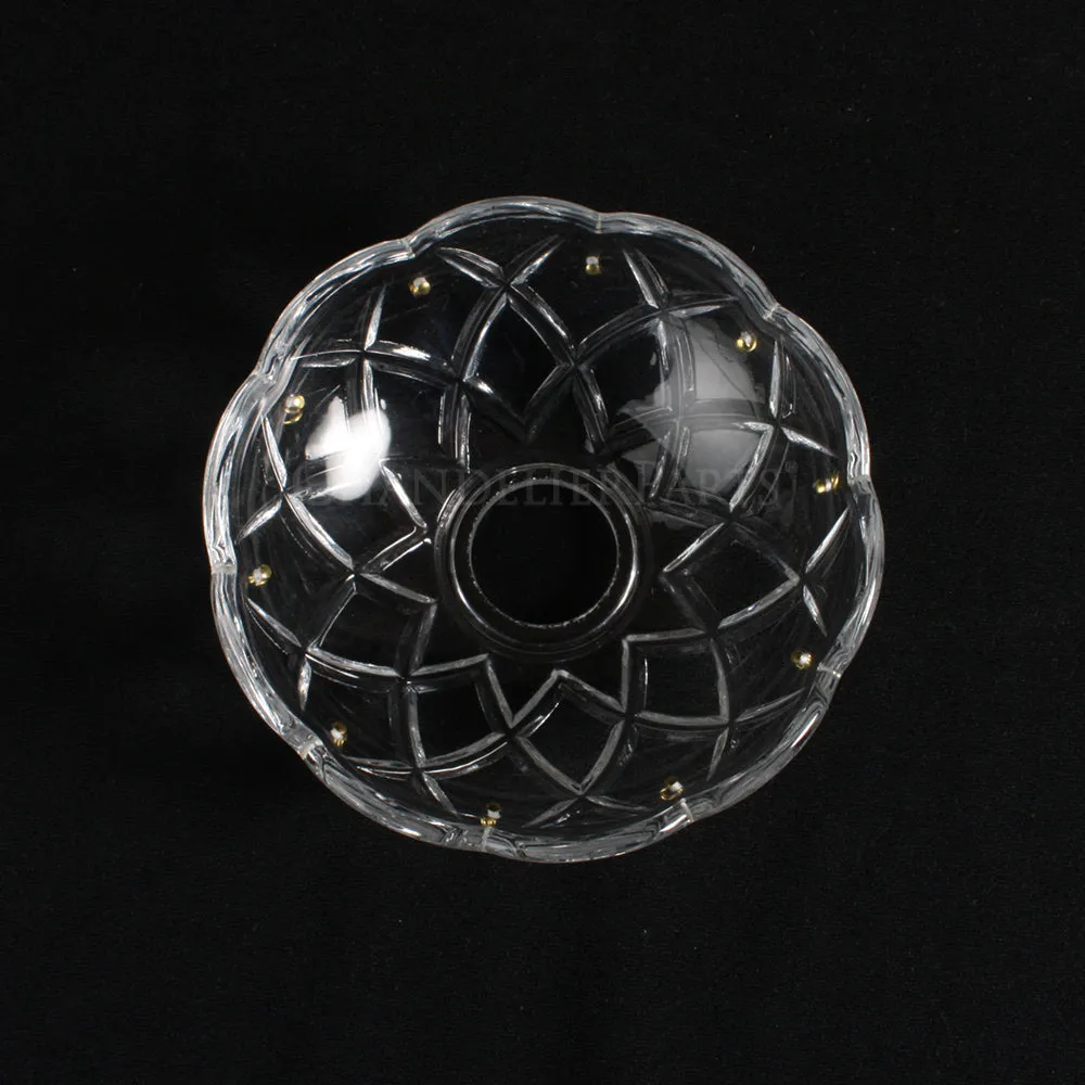 6" Criss-Cross Pressed Bobeche (Various Options)