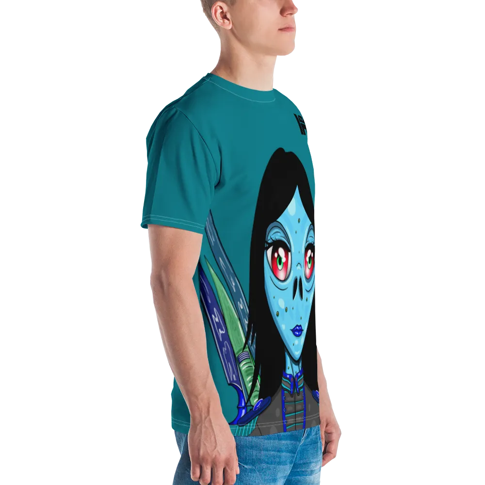 Alien #0028 by inkink Shivadelic - ALL OVER T-Shirt