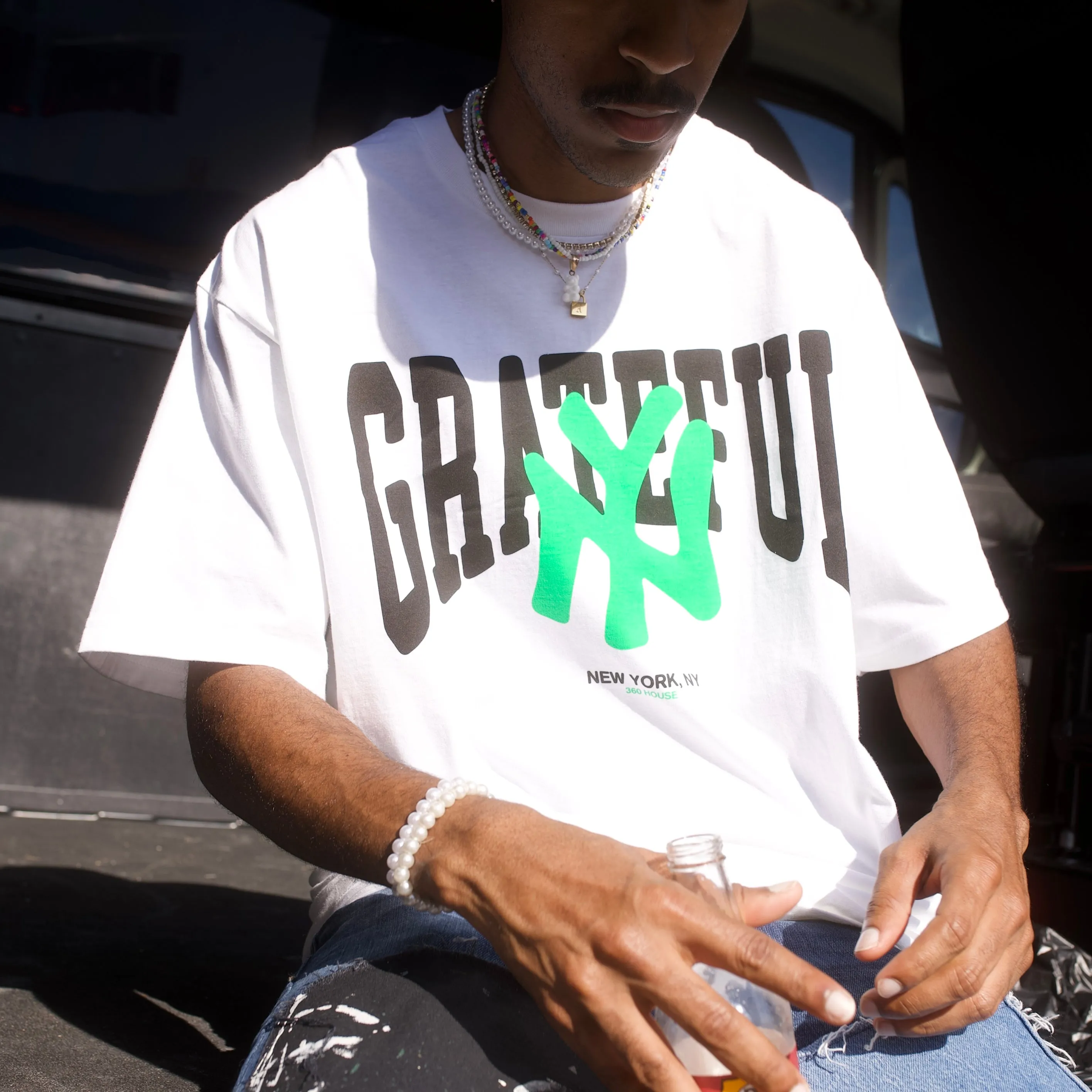 Arch Logo NY Tee - White