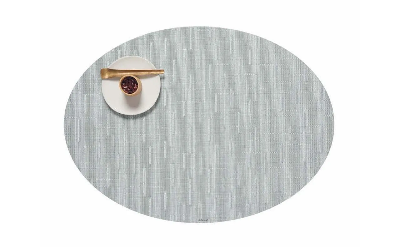 Bamboo Oval Placemat in Seaglass