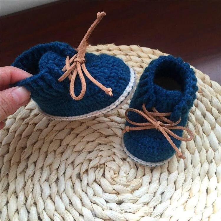 Boho white baby booties <3