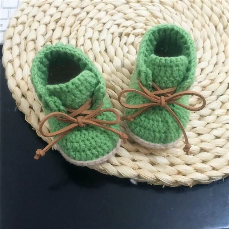 Boho white baby booties <3