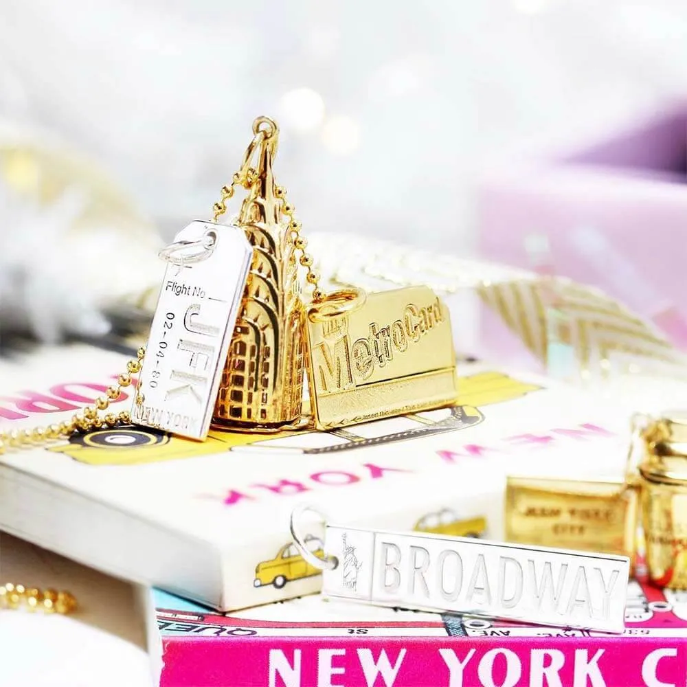 Broadway New York Charm Silver