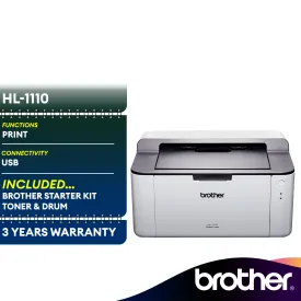 Brother HL-1110 Monochrome Laser Printer