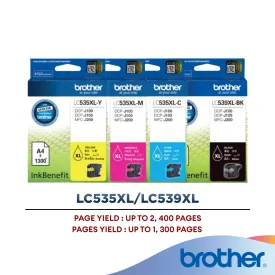 Brother LC539XL/LC535XL Ink Cartridge (Black/Cyan/Magenta/Yellow)