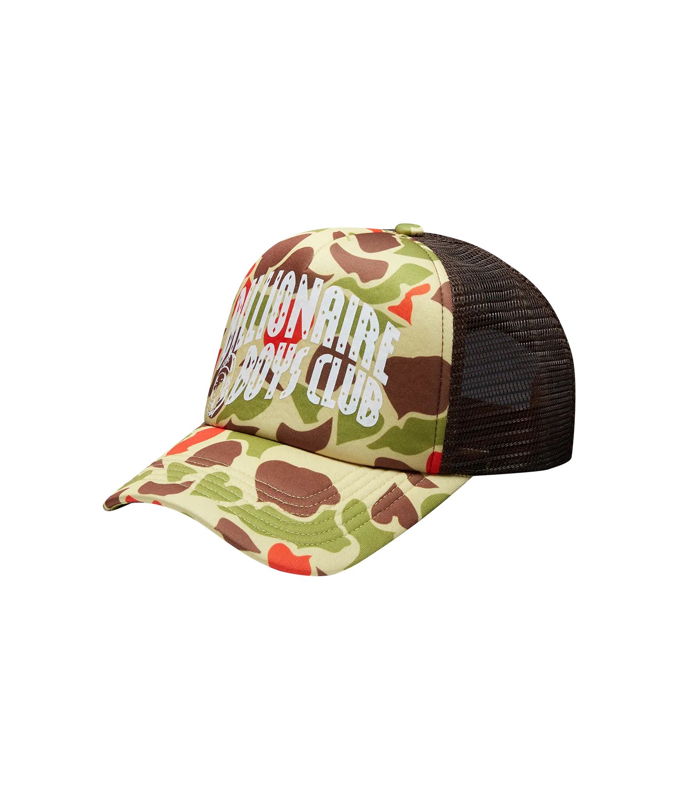 CAMO ARCH LOGO TRUCKER CAP - BROWN