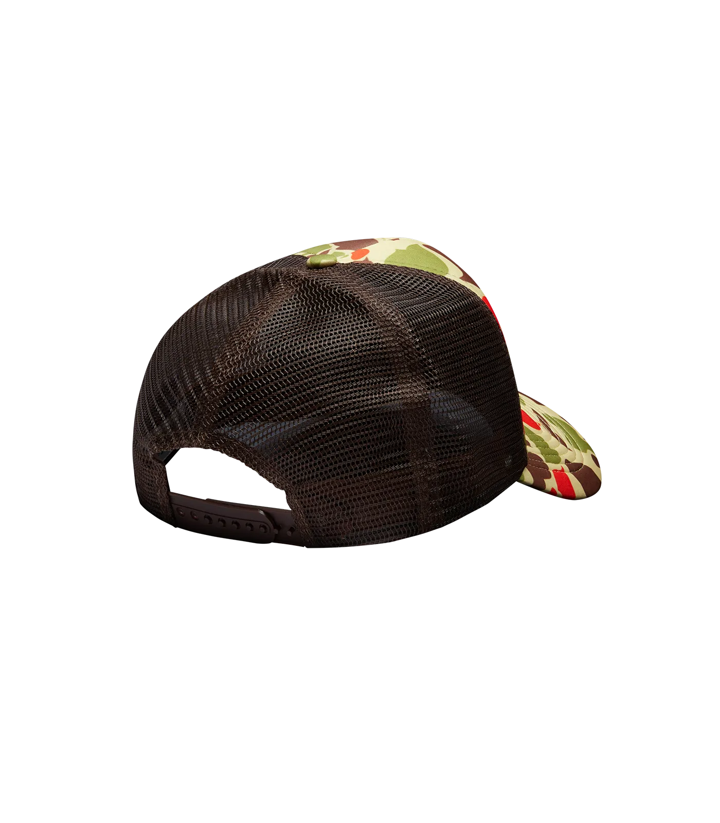 CAMO ARCH LOGO TRUCKER CAP - BROWN