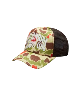 CAMO ARCH LOGO TRUCKER CAP - BROWN