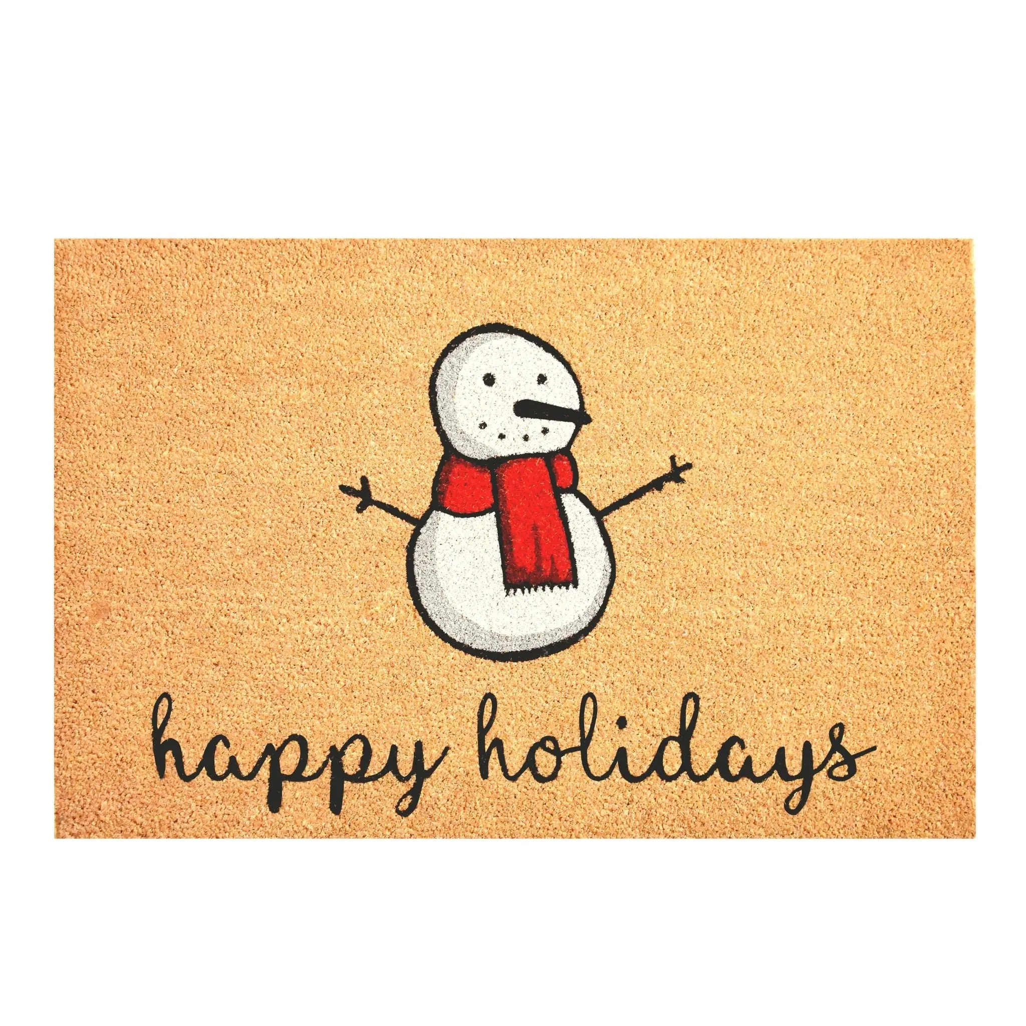 Christmas Happy Snowman  Doormat