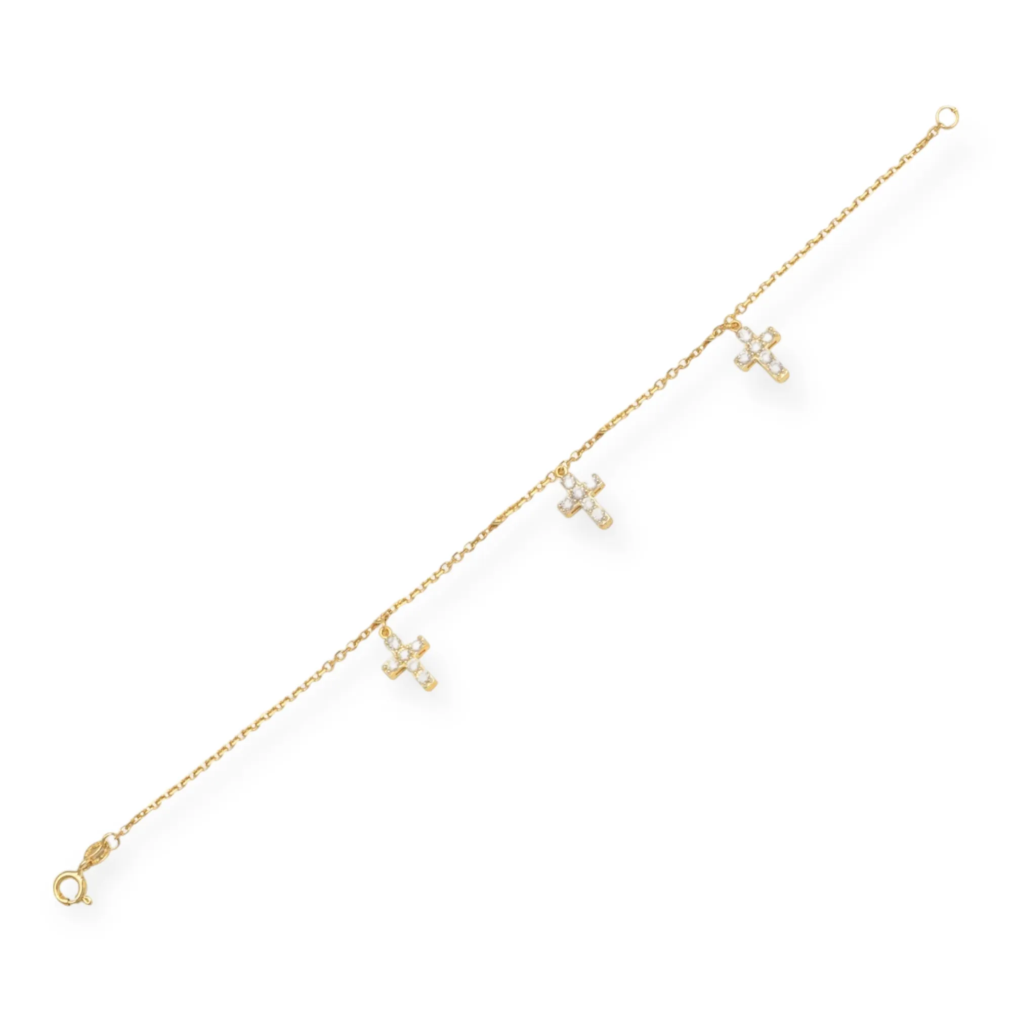 Cross 14K Gold Bracelet