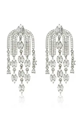 Curveins Tassel Zirconia Earrings
