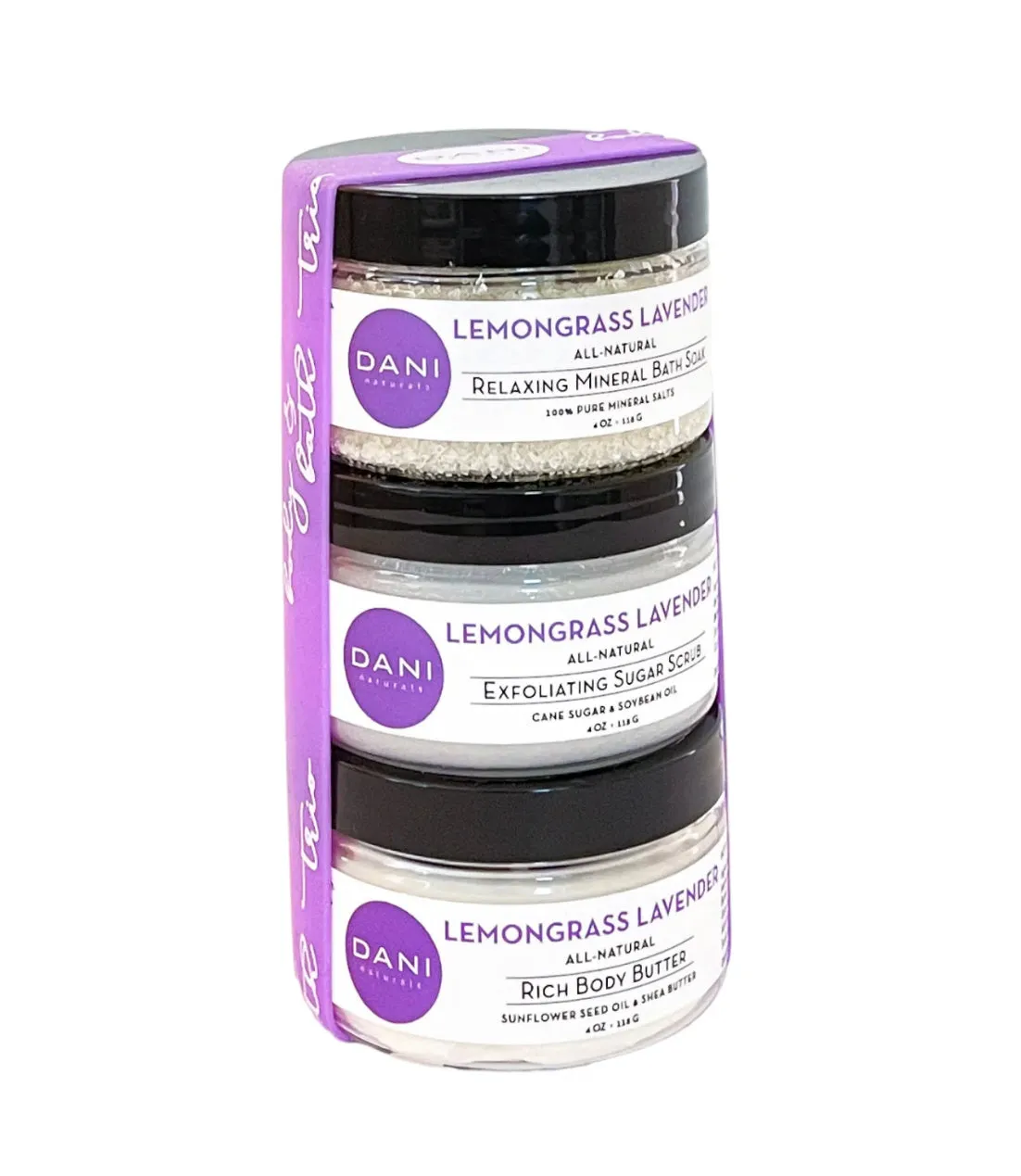 Dani Naturals Body And Bath Trio - Lemongrass Lavender