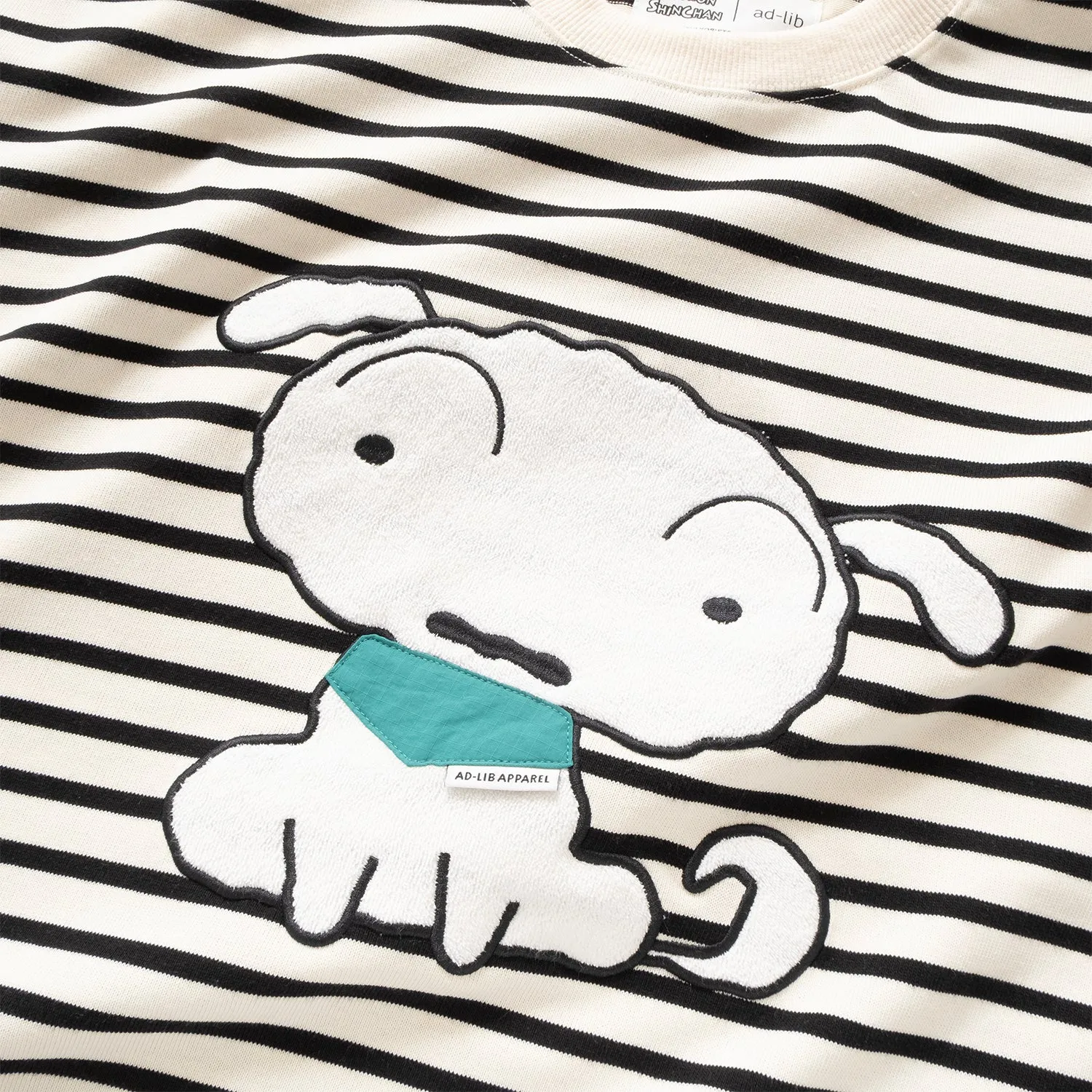 (EX489) Shiro Terry Patch Stripe Tee