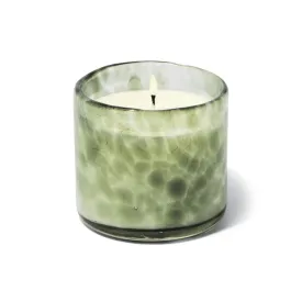 Hand Blown Green Bubble Glass Candle - Tabac & Pine