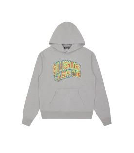 HEAT MAP ARCH LOGO POPOVER HOOD - HEATHER GREY