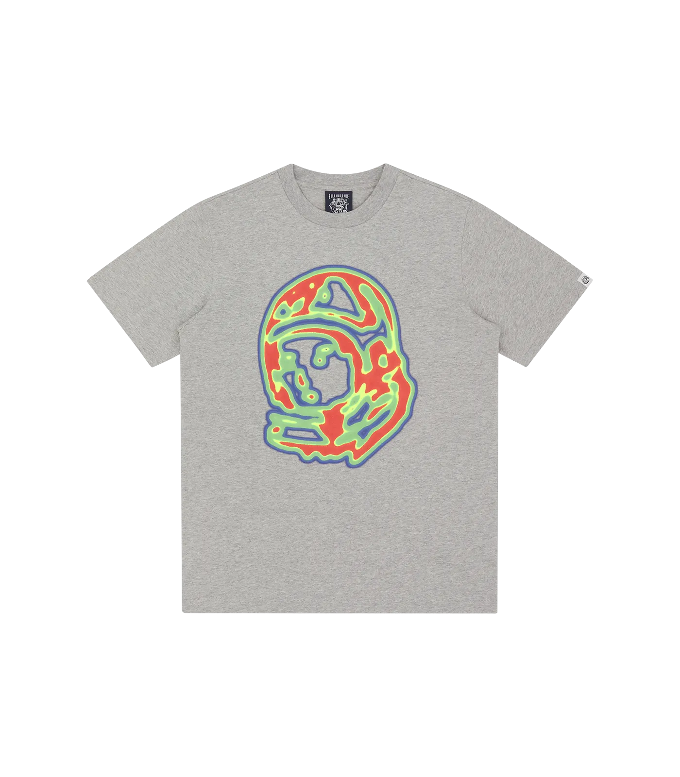 HEAT MAP HELMET LOGO T-SHIRT - HEATHER GREY