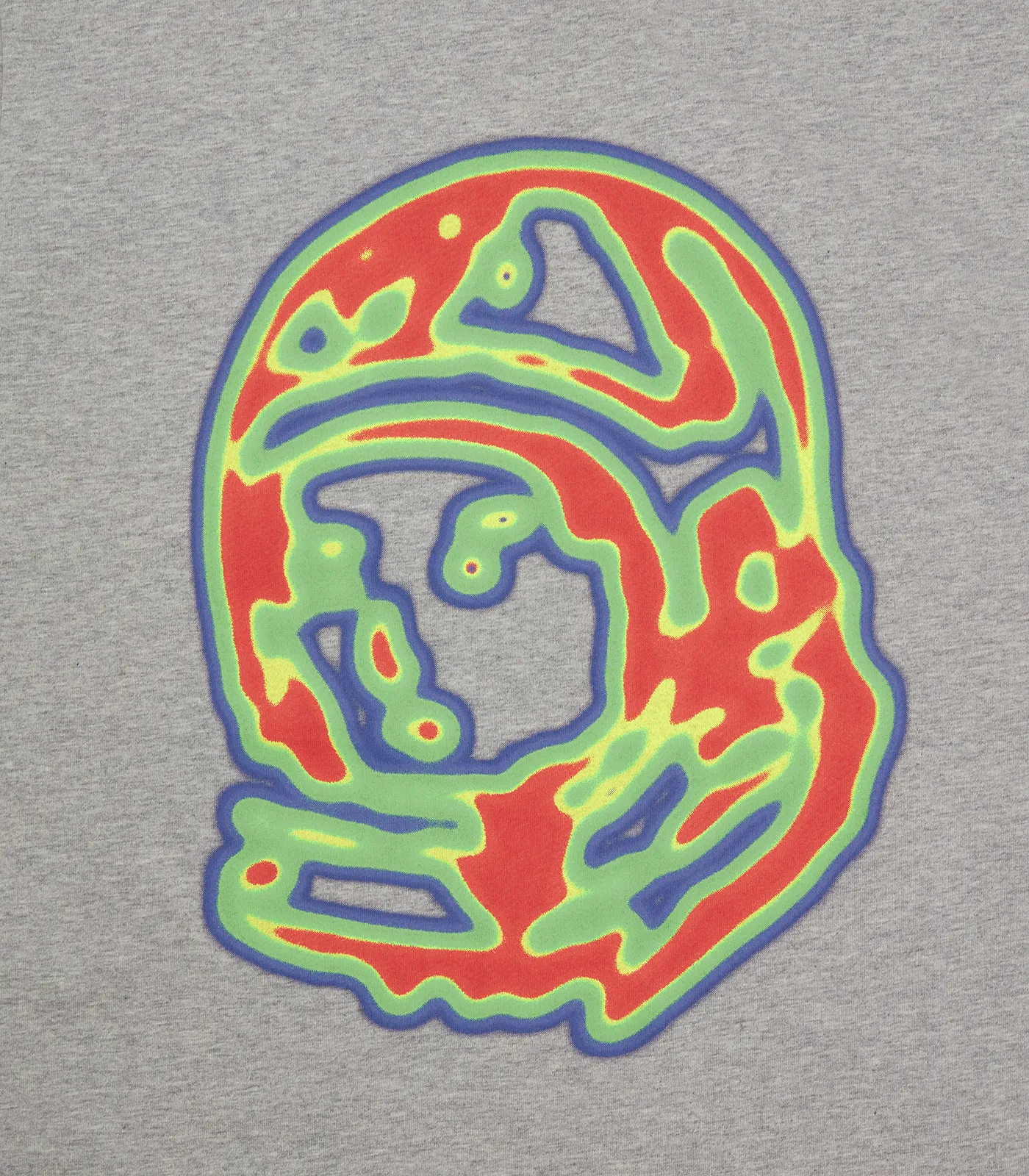 HEAT MAP HELMET LOGO T-SHIRT - HEATHER GREY