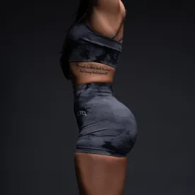 Loyalty Everson Seamless "Huxley" Shorts in Black Ghost Clouds