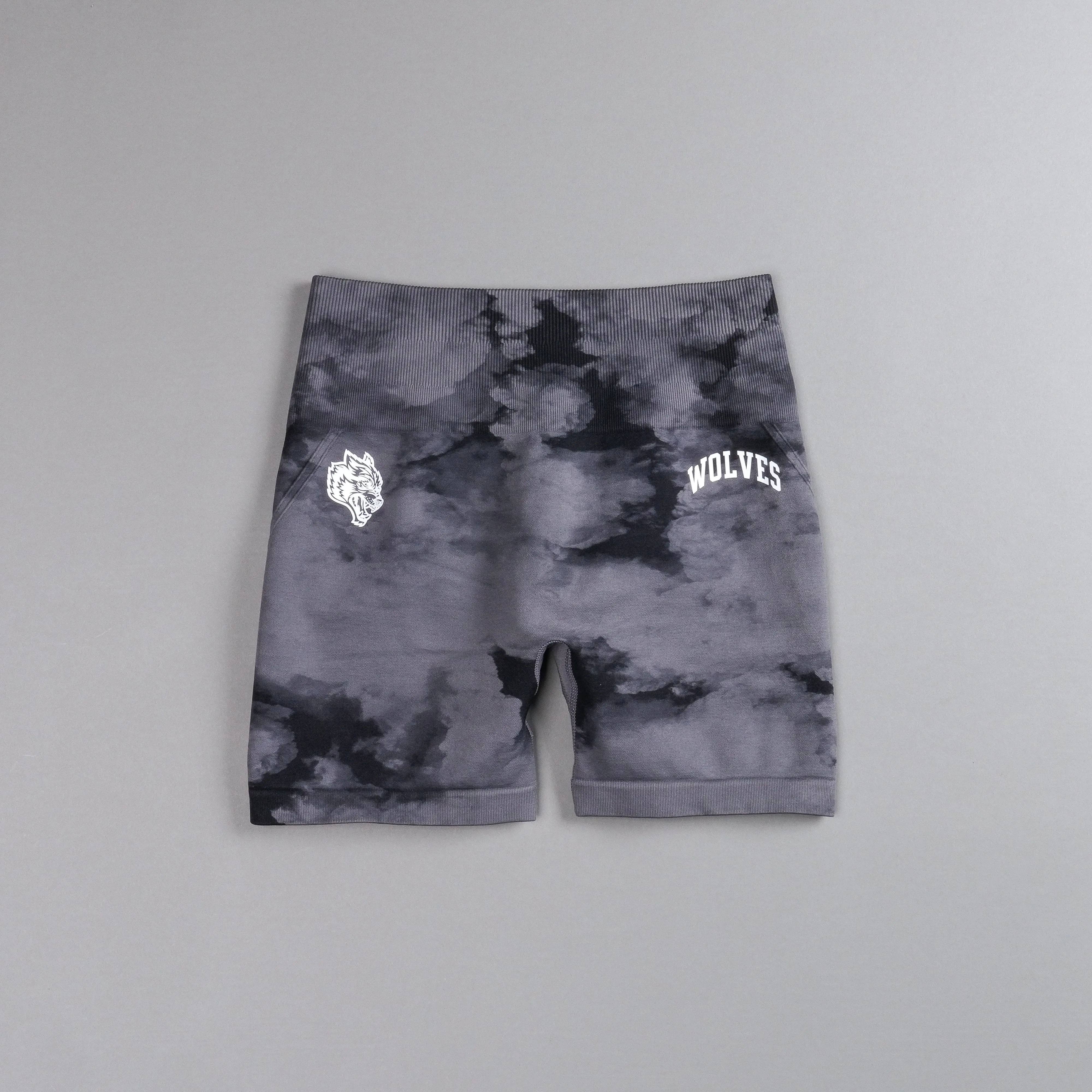 Loyalty Everson Seamless "Huxley" Shorts in Black Ghost Clouds
