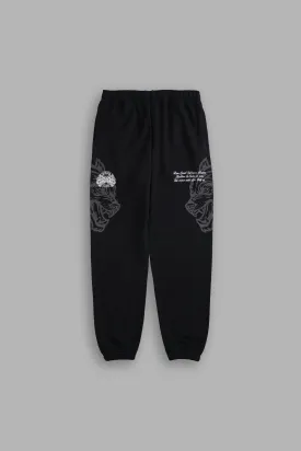 Loyalty Wolf Post Lounge Sweats in Black