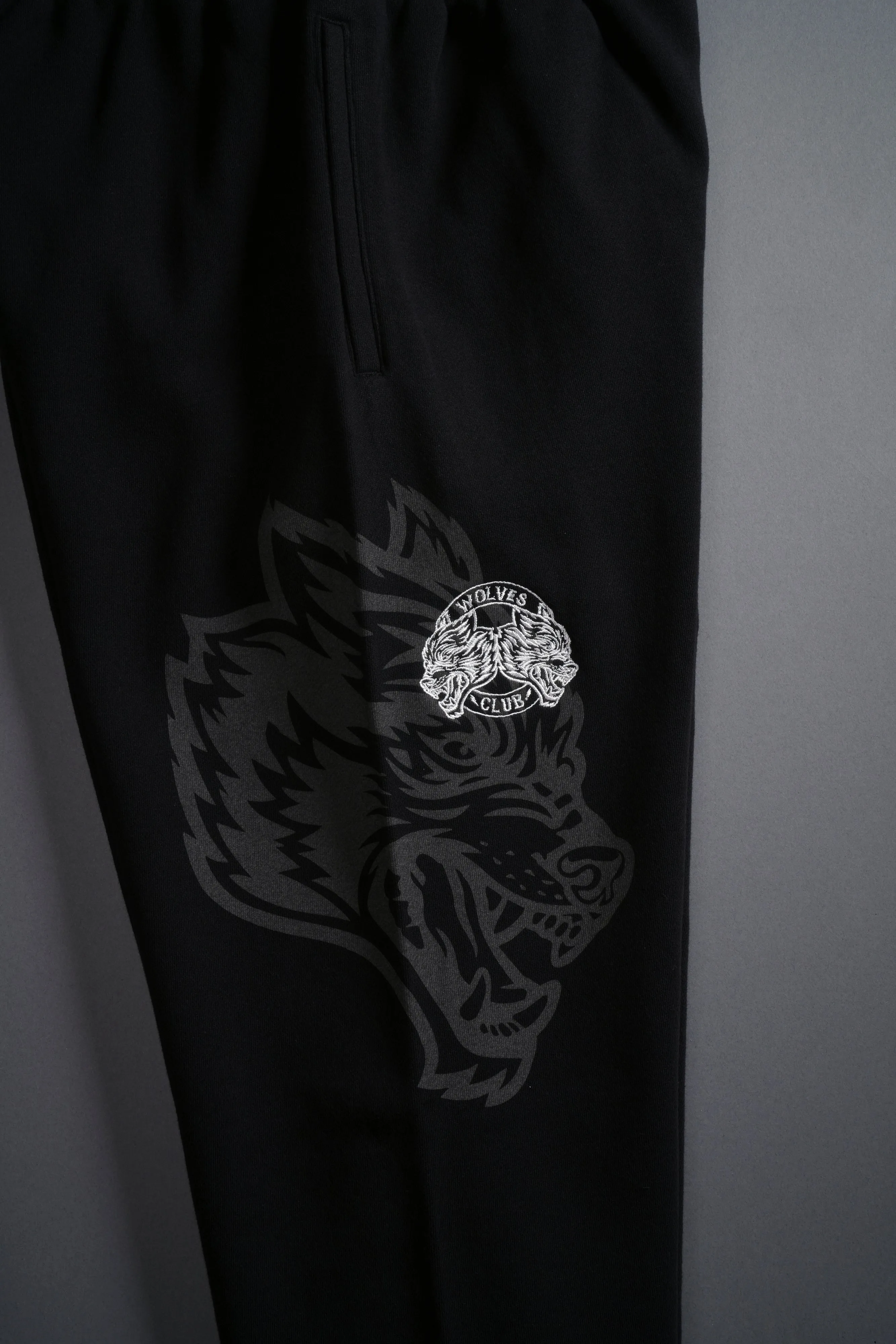 Loyalty Wolf Post Lounge Sweats in Black