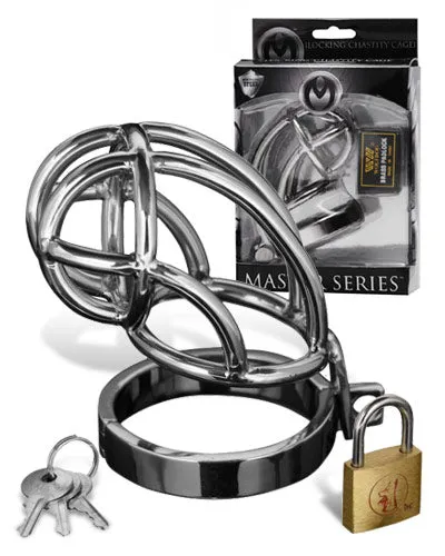 Master Series Captus Stainless Steel Locking Chastity Cage