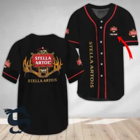 Personalized Buck Horn Stella Artois Baseball Jersey