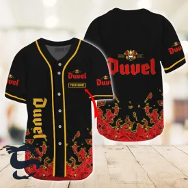 Personalized Liquid Abstract Duvel Beer Baseball Jersey