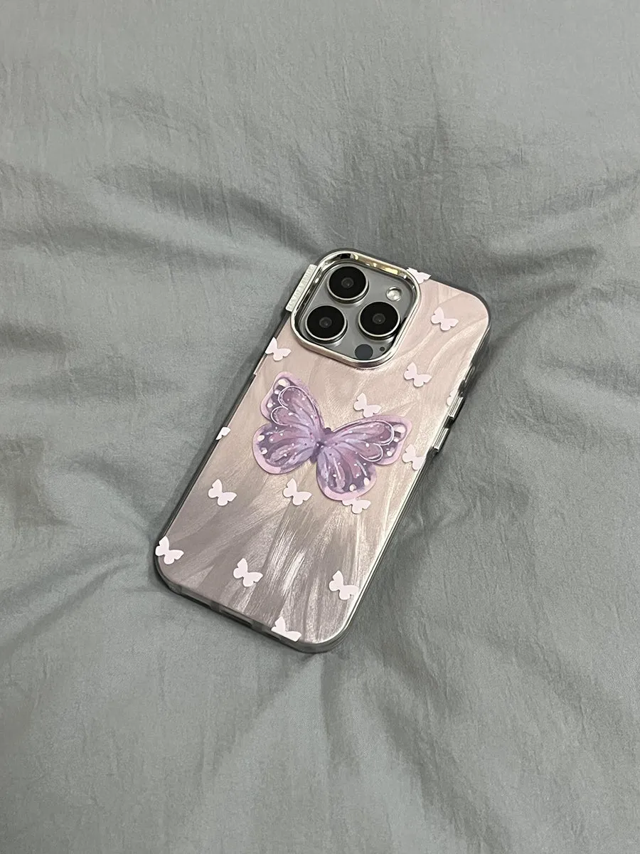 Pink and Purple Gradient Butterfly Phone Case