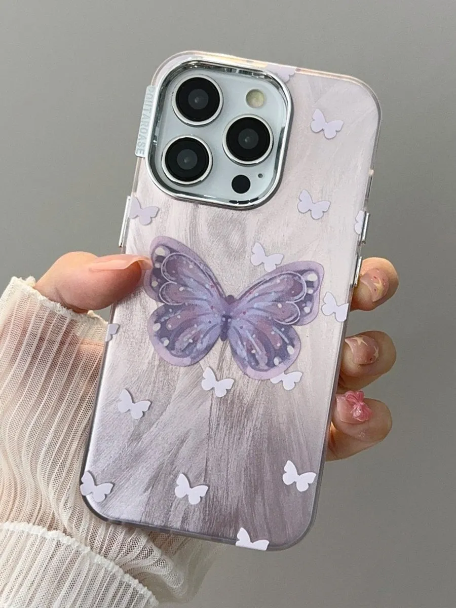 Pink and Purple Gradient Butterfly Phone Case