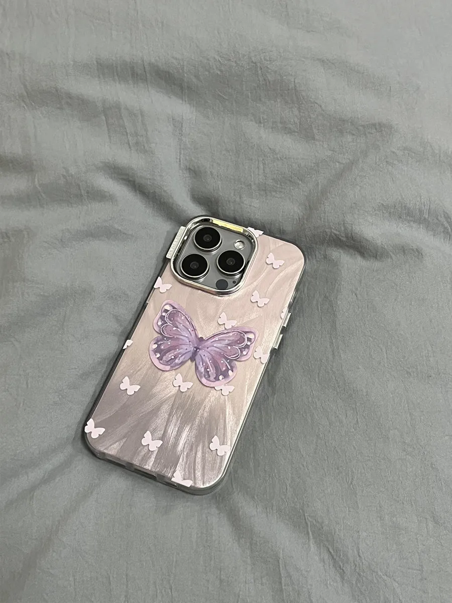 Pink and Purple Gradient Butterfly Phone Case