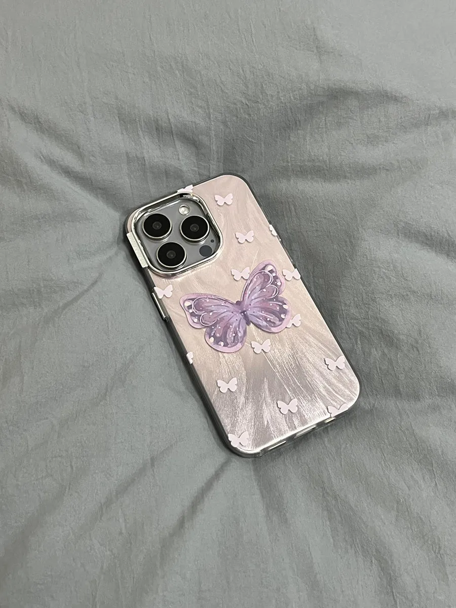 Pink and Purple Gradient Butterfly Phone Case