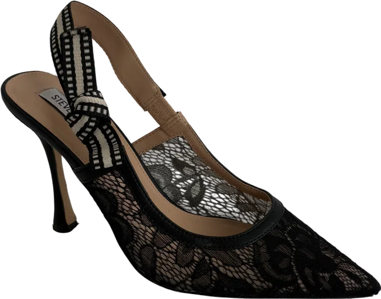 STEVE MADDEN Black Bri Lace Pumps UK 6