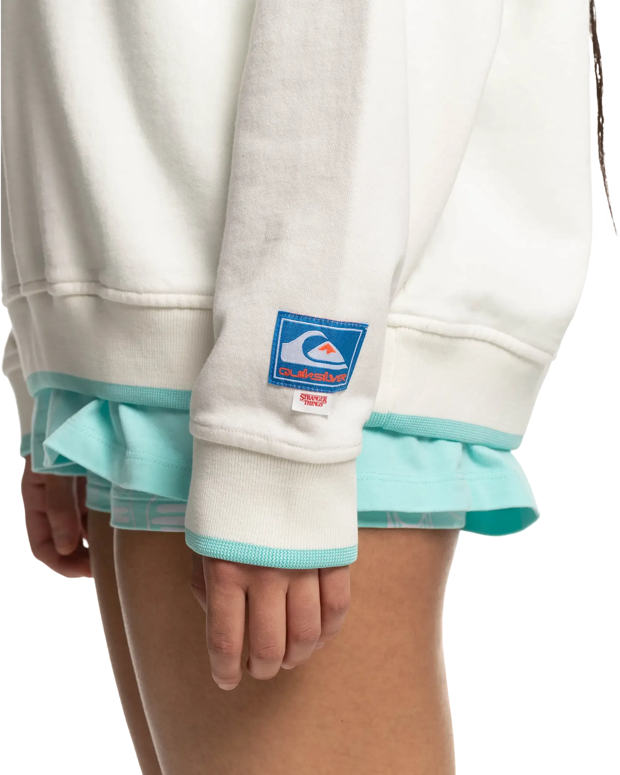 Stranger Things Lenora 1/2 Zip Sweatshirt in Snow White