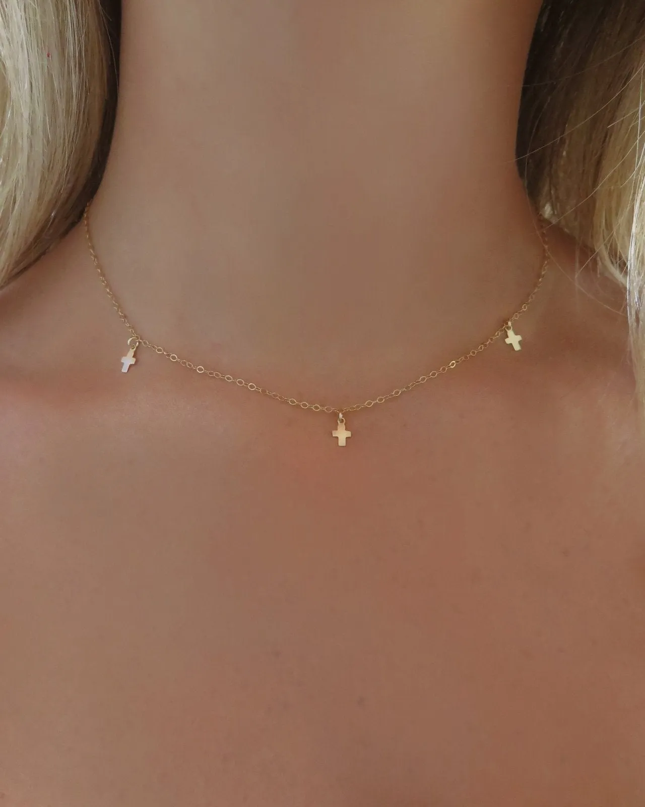 Triple Cross Necklace