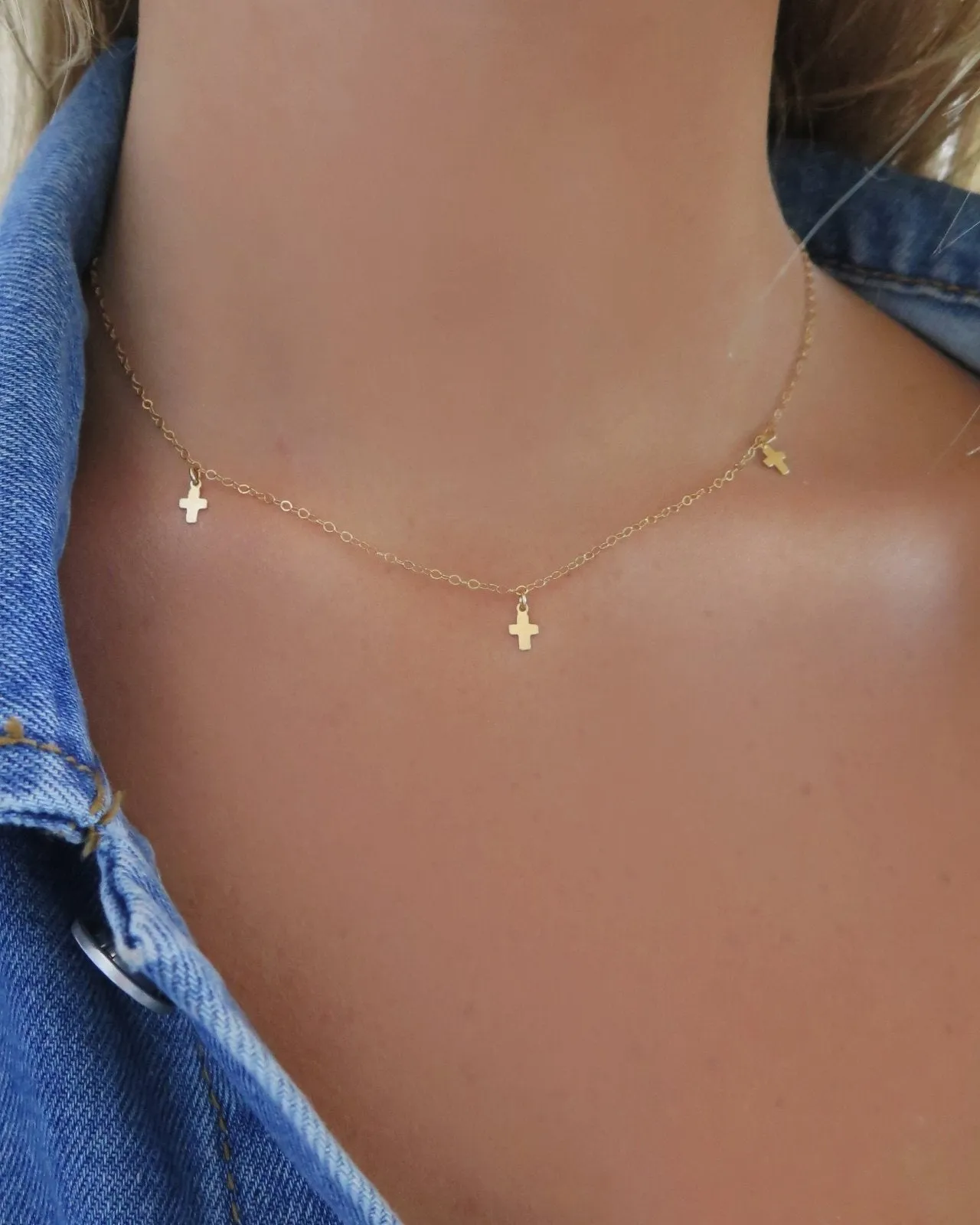 Triple Cross Necklace