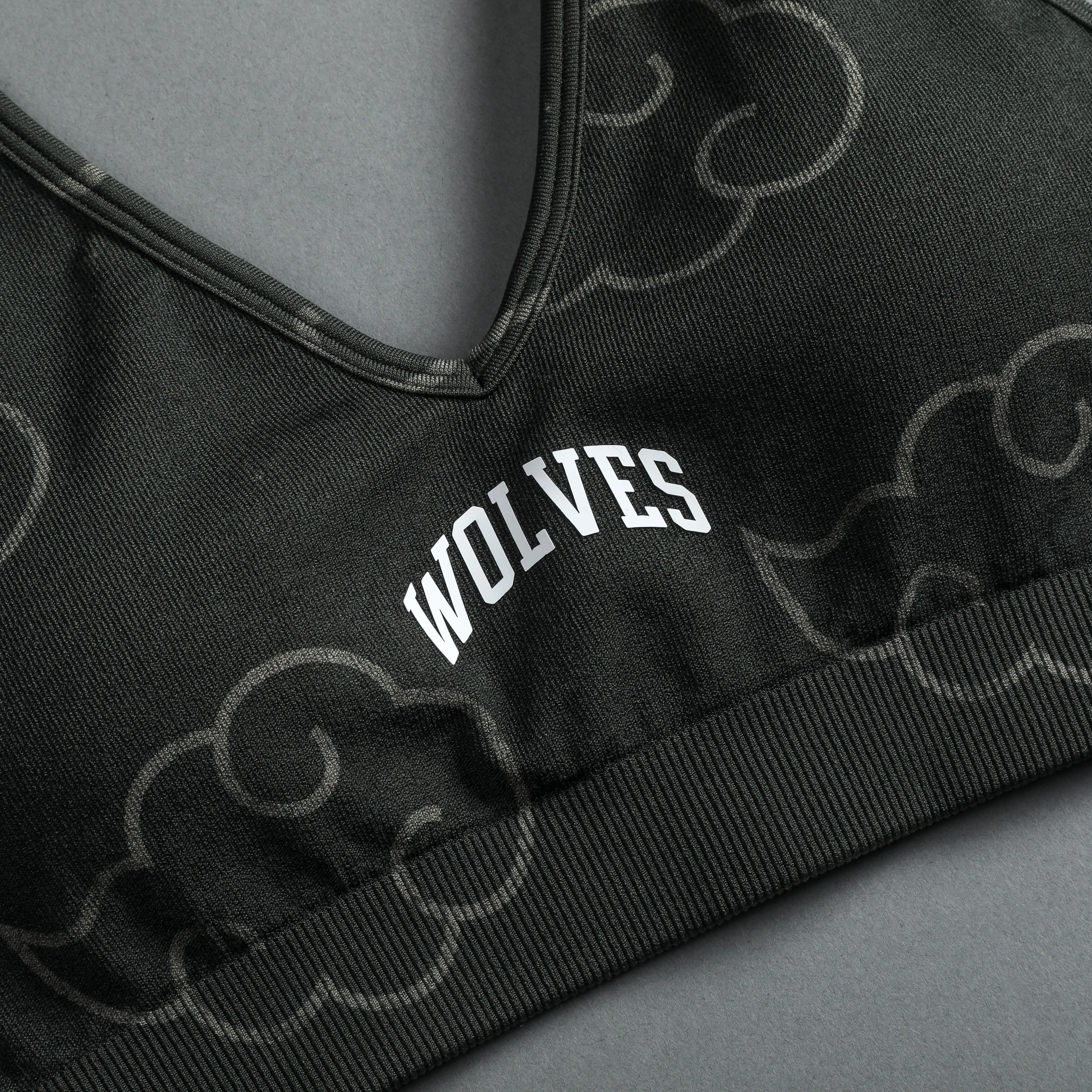 Wolf Cloud Loyalty "Everson Seamless" Halter Bra in Pine Green